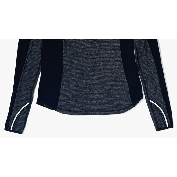 Lululemon Run U-Turn Mini Check Pique Black White Reversible Zip Pullover - Picture 2 of 15